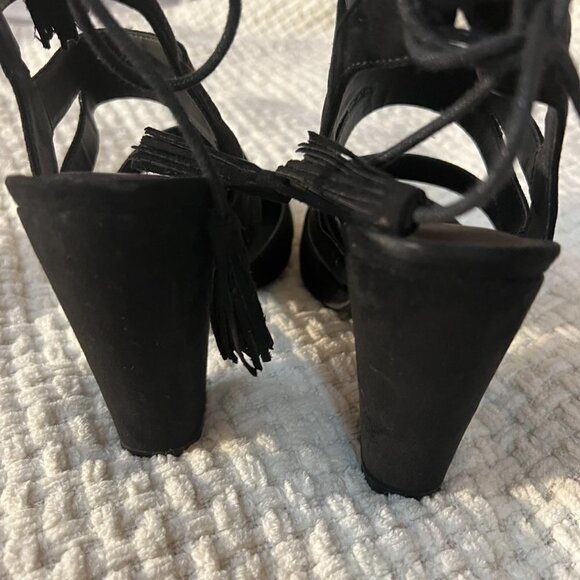 G By Guess Black Galway Open Back Block Heel Shoes - Picture 3 of 6